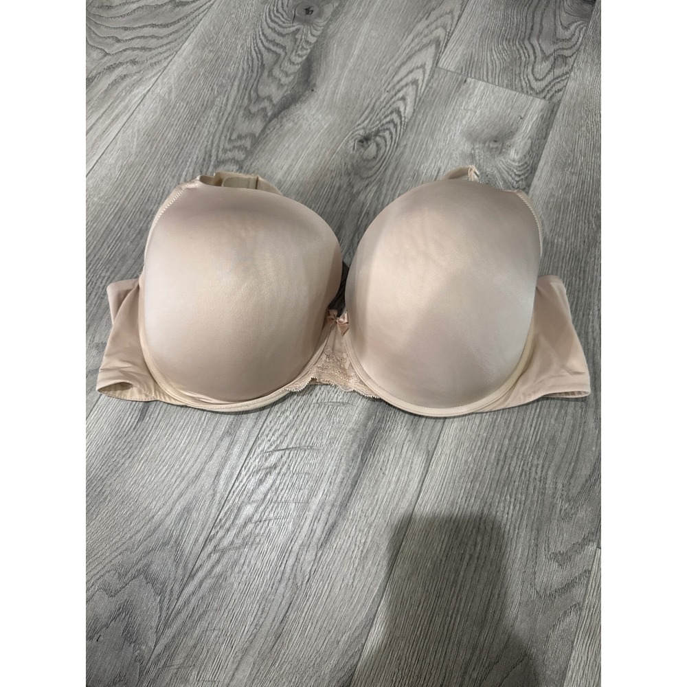 Torrid Curve 46DD Full Coverage Underwire Bra with‎ Lace Trim Tan Beige